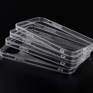 US EU Transparent Case For IPhone 13 15 Pro Max Plus Clear Acrylic TPU Shock Proof Mobile Phone Covers