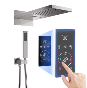 Soffione <span class=keywords><strong>Doccia</strong></span> Intelligente WiFi a <span class=keywords><strong>2</strong></span> Funzioni <span class=keywords><strong>con</strong></span> Controllo Musicale e Display Digitale a LED - Product Image 1