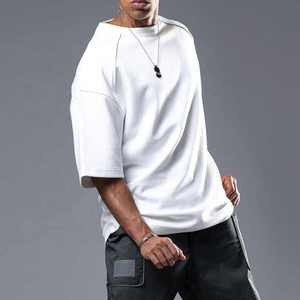 100% Cotton <b>White</b> Tee-<b>Shirts</b> Streetwear Drop Shoulder Boxy T-<b>Shirt</b> Manufacturer Heavyweight Oversized Blank T <b>Shirt</b> - Product Image 3