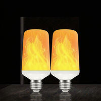 Bombilla LED con Efecto de Llama, con Sensor de Gravedad, 3 Modos de Iluminación Intermitente, 7W, E27, E26, B22, Cuerpo de Aluminio, Llama Simulada