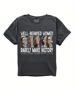 T-Shirt da Donna con Icone Femministe, Vestibilità Regolare, 100% Cotone, Stampa Girocollo, Casual, Per Tutte le Stagioni, Manica Corta, Tessuto Jersey - Product Image 1