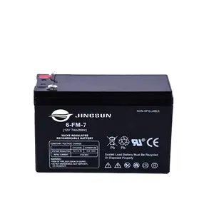 Jingsun Best Verkochte 12v7ah Diepe Cyclus Gel Batterijplaten Droge Gel Batterijen Voor Auto Riksja 12V Lood Zuur Oplaadbare Batterij