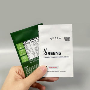 Piccolo Logo personalizzato con sigillo a tre lati bustina integratore di proteine in polvere sacchetto per campione singolo vuoto - Product Image 2