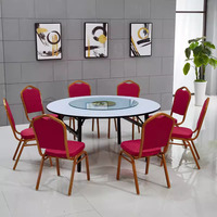 Table de banquet pliante en contreplaqué durable pour hôtels commerciaux moderne pour réceptions de mariage fêtes salles à manger restaurant