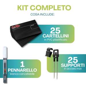 Kit d'étiquettes de prix en PVC avec supports et marqueurs pour comptoir de boucher, 25 étiquettes noires, utilisation en charcuterie - Product Image 2