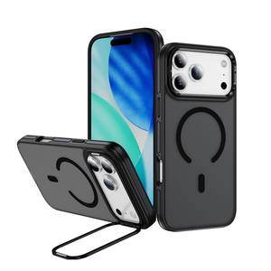 Funda para teléfono móvil con anillo magnético de doble color con sensación de piel para <span class=keywords><strong>iPhone</strong></span> 17 <span class=keywords><strong>PRO</strong></span> <span class=keywords><strong>MAX</strong></span> con soporte para lente - Product Image 4