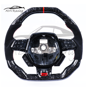 Volant personnalisé en fibre de carbone noire brillante et Alcantara pour <span class=keywords><strong>Lamborghini</strong></span> Huracan 2015-2025 - Product Image 4