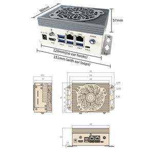 Ordinateur de contrôle industriel IA, PC embarqué sans ventilateur, Edge 20TOPS 8GB/16GB M.2 Jetson Orin Nano pour Ampere - Product Image 5