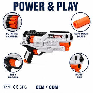 Pistola Elettrica Spara Dardi in Schiuma per Bambini 8-12 Anni, a Batteria, con Tamburo Rotante, Spara Proiettili Morbidi, con 24 Dardi in EVA, Giocattolo Sicuro - Product Image 5