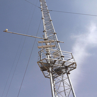 Torre de Medición de Viento Autoportante de Acero Confiable para Proyectos de Energía Eólica Costera, Monitoreo de Velocidad/Dirección del Viento, Más de 30 Años de Experiencia