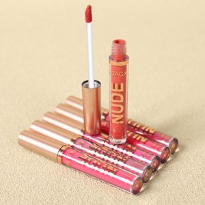 Rouge à lèvres liquide mat nude, 6 couleurs disponibles, imperméable, longue tenue, avec emballage en boîte colorée - Product Image 4