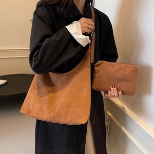 Boshiho High Quality Women Suede Bags Leather Slouchy Adjustable Strap Hobo <b>Tote</b> Bag Shoulder Purse <b>Zip</b> Handbag - Product Image 6