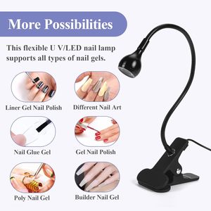 Nouvelle Lampe UV LED Mini Transfrontalière pour Ongles, Lampe de Table USB à Col de Cygne Portable pour Séchage de Gel et Vernis à Ongles - Product Image 5