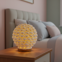 Lampe de table LED MELODY en coquillages naturels faits à la main, étoile de mer, veilleuse, décoration intérieure, cadeau, Saint-Valentin, style côtier, plage