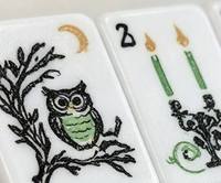 Hocus Pocus Halloween American Mahjong Tiles Bam Let's Mahjong Style Ghost Witch Hat Spider Web 160pcs Acrylic Tile Set