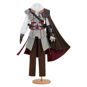 Costume de cosplay de personnage de jeu <span class=keywords><strong>Assassin</strong></span>'s <span class=keywords><strong>Creed</strong></span> <span class=keywords><strong>2</strong></span> Ezio Auditore, collection complète personnalisée, en stock, unisexe, adulte - Product Image 2