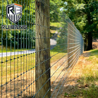 Clôture robuste anti-rouille à nœuds fixes de 6 pieds pour bétail, moutons, cerfs et animaux d'élevage en pâturage
