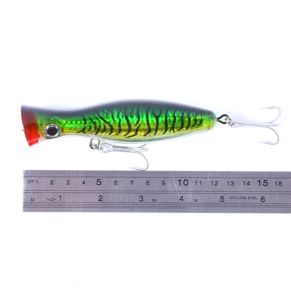 Leurre Big Popper – 18 Cm, 120 G, En Tilleul, Couleur Jaune Réfléchissante, Pour Bar, Thon, Truite Et GT, Pêche En Mer Et Traîne