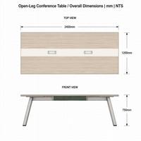 Table de négociation/formation/conférence exécutive/du conseil d'administration/du conseil d'entreprise/de réception/de séminaire moderne - Mobilier de bureau durable en mélamine