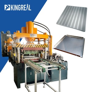 KINGREAL 600 * 600MM金属天井タイル製造ライン天井パネル製造機アルミニウム天井タイルライン - Product Image 1