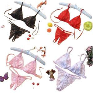 Pakaian Dalam Wanita Ukuran Besar 100.00kg, Seksi, Berbahan Renda Transparan, Model Tiga Titik Terbuka, Selangkangan Terbuka, Set Menggoda - Product Image 1