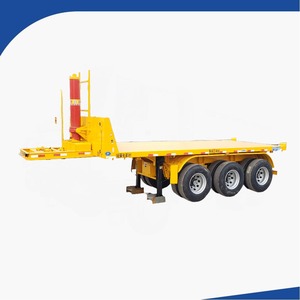 Nuevo o <span class=keywords><strong>usado</strong></span> Calidad de servicio pesado 3/4 <span class=keywords><strong>ejes</strong></span> 20 pies 40 pies Contenedor de <span class=keywords><strong>plataforma</strong></span> plana Remolques de cama plana en Afrian - Product Image 5