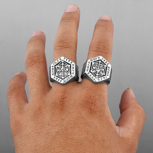 Hip Hop Style Edelstahl Viking Herren <span class=keywords><strong>ring</strong></span> mit Kompass Modischer Edelstahl <span class=keywords><strong>ring</strong></span> für Herren - Product Image 4