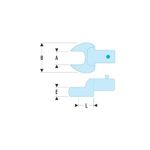 FACOM-11,24 Brocas métricas de Punta abierta-Accionamiento 14x18mm-EAN 3148510927305 LLAVES DE TORQUE BITS - Product Image 2