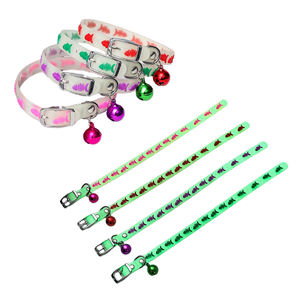 Colliers Lumineux Réglables en Silicone <span class=keywords><strong>pour</strong></span> Animaux de Compagnie avec Cloches <span class=keywords><strong>Collier</strong></span> Lumineux dans le Noir <span class=keywords><strong>pour</strong></span> Chiots Chats Anneau de Cou Lumineux Accessoires - Product Image 2
