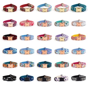 חם אופנה אלגנטי ניילון כלב חתול צווארון סרטים יוקרה מודרני חמוד מודפס דפוס ידידותי רך אישית - Product Image 2