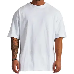 畅销男士健身服装纯棉纯色健身衬衫定制圆领白色运动t恤