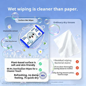 Custom Organic Non-Woven Flushable Feminine Wet <strong>Wipes</strong> Household Toilet <strong>Antiseptic</strong> 40pcs/Pack ISO9001 Certified for Butt Daily - Product Image 3