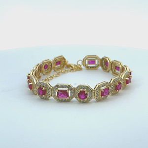 Whistledown Ruby <b>Gemstone</b> <b>Bracelet</b> Gold - Product Image 4