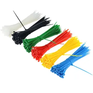 Dasi Kabel Kustom Segel Plastik Pengunci Sendiri Nilon Warna-warni Dasi Kawat Zip Membungkus Tali Nilon Kabel Dasi Set