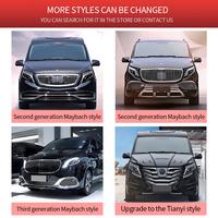 Nouveau kit carrosserie RRUIYE style AMG Maybach pour V-Class Vito W447 V260, pare-chocs avant/arrière à clipser, amélioration (2014-2023)