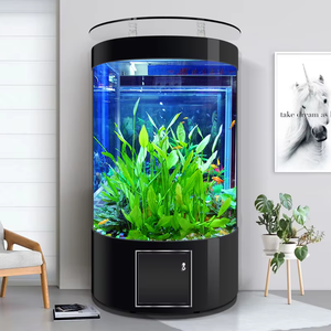Aquarium européen en <span class=keywords><strong>verre</strong></span> semi-circulaire-Aquarium écologique pour la décoration de la maison/du bureau Coral/Plant Custom Aquarium Direct - Product Image 6