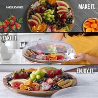 Draagbaar Bamboe Kaasplank Met Reisdeksel Ingebouwd Compartiment Voor Snacks Voor Op Kantoor Of Buiten Reizen