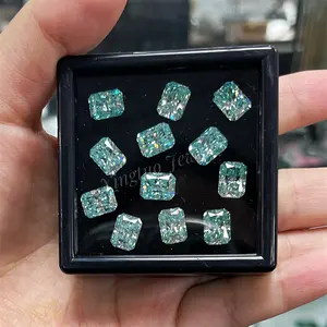 英拓八角形/辐射松散硅石浅蓝色宝石批发价格海蓝色硅石6x8mm钻石