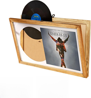 Cadre mural en bois pour disques vinyles, lot de 2, pour décoration intérieure, présentoir pour albums vinyles, cadres pour couvertures d'albums LP