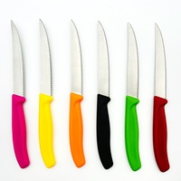 Couteau de Chef Professionnel 8 1/2 Pouces en Acier Inoxydable pour Couper Viande et Tomates, Manche PP Coloré, Compatible Lave-Vaisselle, Gaucher