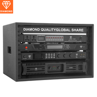 Système audio DIAMOND AUDIO 4-en-1 en bois massif avec peinture effet goutte de pluie, amplificateur de puissance 1000W pour audio professionnel