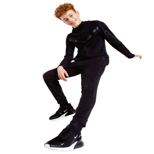 Ensemble de survêtement pour enfants, logo de la marque, coton et polyester, sweat à capuche zippé intégral en polaire technique pour garçons, pantalon de jogging, respirant pour l'hiver - Product Image 1