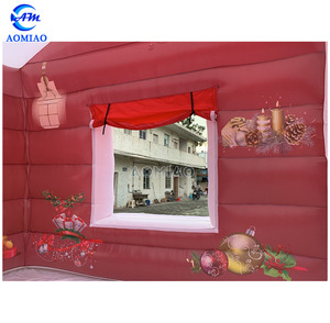 Tùy chỉnh Inflatable nhà Santa nhà giáng sinh lều thắp sáng nhà để hiển thị - Product Image 3