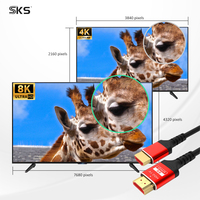Boîtier en aluminium multicolore pour câble M-M pour 2.1 8K 60Hz 4K 120Hz pour consoles de jeux, home cinéma, ordinateur, imprimante IOS