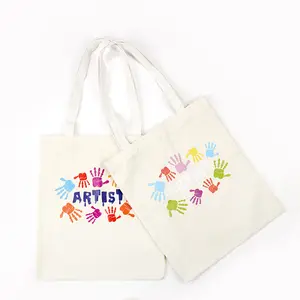 Fashion new color creative print learning single shoulder canvas bag student hand storage bag
