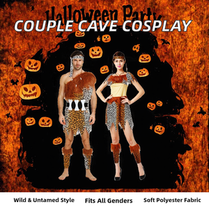Disfraz de Pareja para Cosplay, Juego de Roles para Adultos, Estilo Nativo Salvaje, con Faldas y Pantalones, para Halloween, Carnaval, Temática India - Product Image 2