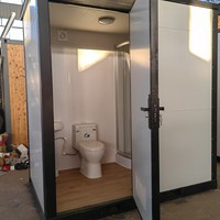 Toilettes mobiles de luxe, préfabriquées, design moderne, cabine de douche, salle de bain sanitaire de luxe construite avec panneau sandwich