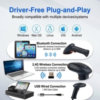 Escáner de código de barras Bluetooth automático TA10BG, escáner de código inalámbrico 1D CCD para logística de almacenes