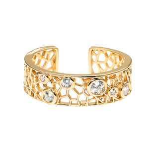 Nuevo Producto de Tendencia, Anillo <span class=keywords><strong>Ajustable</strong></span> Minimalista de Plata de Ley S925 con Encaje Acolchado y Circonita Tallada, Sin Decoloración - Product Image 2
