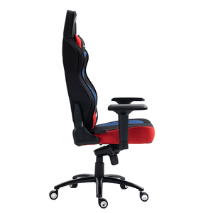 เก้าอี้เกมมิ่งสีน้ำเงินดำ วัสดุ PU สำหรับ<span class=keywords><strong>รถ</strong></span>แข่ง ออกแบบตามหลักสรีรศาสตร์ พร้อมโฟมขึ้นรูป สำหรับเล่นเกมคอมพิวเตอร์และอีสปอร์ต พร้อมกลไกปรับเอนแบบกบ - Product Image 5